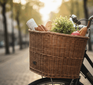 basil bremen rattan panier avant vélo