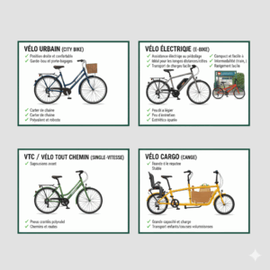 les différents types de vélos pour le vélotaf